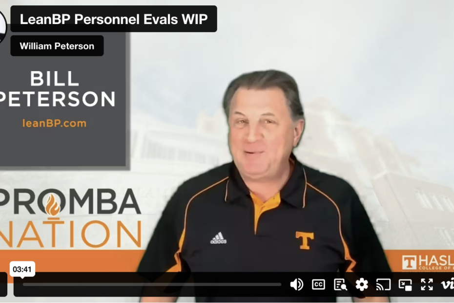 Video still of Bill Peterson, LeanBP
